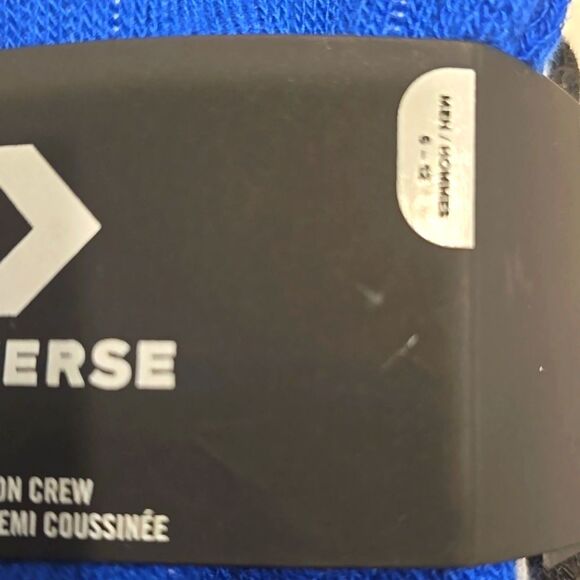 Converse Half Cushion Patch Logo & Stripe Crew Sock- 3PK - Picture 6 of 6